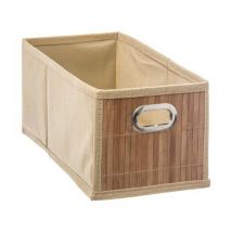 Boîte de Rangement Pliable 'Bambou' 15x31cm Naturel