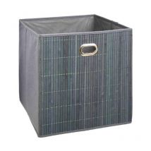Boîte de Rangement Pliable 'Bambou' 31x31cm Gris