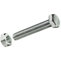 Boîte m 25 Unités. Vis Metrique Cab Hexagonale + Ecrou Zinc 2m 6x20mm Fadix