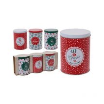 Bote metalico navidad SET-3 - 10,5X14 cm