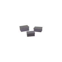 Boîte à mouchoirs rectangulaire grise et argentée 1-3 cm42x30h20