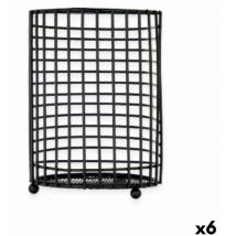 Kinvara - Bote para utensilios de cocina negro metal 11,3 x 16 x 11,3 cm (6 unidades)