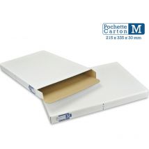 Lot de 1000 Boîtes Pochettes Carton m - hauteur 3cm - format 215x335 mm