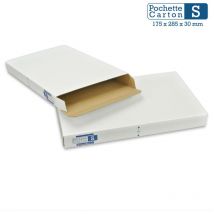 Lot de 5 Boîtes Pochettes Carton XS - hauteur 3cm - format 140x225 mm