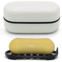 Heytea - Bote à Savon de Voyage Bote à Savon Anti-Fuite Bote à Savon de Voyage avec Couche de Drainage Amovible Bote à Savon Portable pour Voyager,