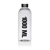VERSA botella plastico reutilizable 1000 ml , Botella plastico reutilizable 1000 ml transparente. -Marca Versa. -Botella Versa Acero Poliestireno