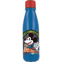 Disney - Botella de agua reutilizable de aluminio infantil de 600 ml de Mickey