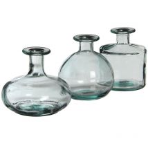Botella de Cristal Transparente Simone 14x12cm - Colores/Modelos Surtidos