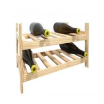 Artema - Botellero de Pino Personalizable, Capacidad 12 Botellas, Madera Sin Pulir, 25x28x53 cm