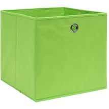 4 Pcs Boîtes De Rangement, Coffres De Rangement Vert 32x32x32 Cm Tissu Lkf41052