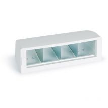 Fonestar - Boîtier de surface pour 4 panneaux de raccordement, installation facile, 208 x 62 x 100 mm.