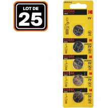 25 pilas de botón de litio kodak CR2032 3V 210mAh