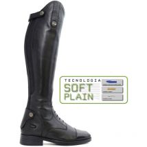 Bottes 38 S: Bottes Winner en cuir souple uni avec porte éperons avec semelle intérieure en mousse bleue
