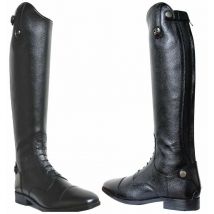 Bottes 40 XS: Bottines en cuir avec lacets élastiques Winner et fermeture éclair arrière