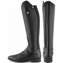 37, Noir: Bottes de compétition en cuir à lacets Vetisi avec lacets et fermeture éclair