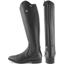 44, Noir: Bottes de compétition Veive en cuir avec fermeture éclair et élastique