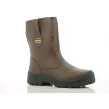 Bottillons de sécurité en cuir fourrés Safety Jogger - Couleur Marron - Pointure chaussures 47