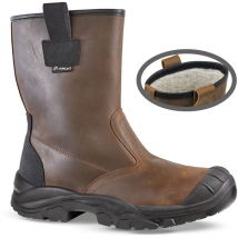 AIMONT Sicherheitsstiefel S3 CI SRC Trekking-Stil 46 Wasserabweisendes Pull-Up-Leder Abriebfeste Verstärkung Braun/Schwarz