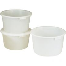 Bottich 85 l HD-Polyethylen weiß mit Griffmulden d. 628 mm Höhe 385 mm Craemer