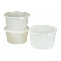 Tank 65L Polietilene Alta Densità Bianca Con Manici Da Incasso D.590Mm H.330Mm Crammer