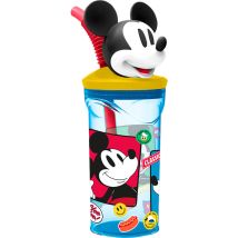 Stor Bicchiere Plastica Bamibini Disney Mickey Mouse 3d Senza Bpa Da 360 Ml