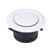 Cyslmuk - Bouche d'extraction et d'insufflation d'air Ø100, 3 griffes articulées - Grille de ventilation plastique ronde orientable - Ventilation par