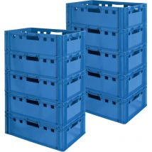 Kingpower - Boucher Caisse Viande Caisse Eurofleischkiste Caisse Empilement Plastique E2 Bleu