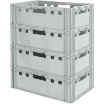 Kingpower - Boucher Caisse Viande Caisse Eurofleischkiste Caisse Empilement Plastique E2 Gris