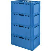 Kingpower - Boucher Caisse Viande Caisse Eurofleischkiste Caisse Empilement Plastique E3 Bleu