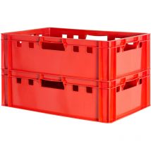 Kingpower - Boucher Caisse Viande Caisse Eurofleischkiste Rouge Caisse Empilement Plastique E2