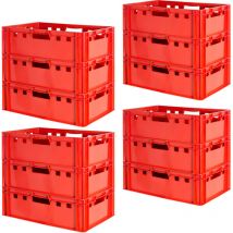 Kingpower - Boucher Caisse Viande Caisse Eurofleischkiste Rouge Caisse Empilement Plastique E2