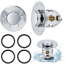 2 Pièces Bonde de Lavabo Universel Pop Up 34-40mm,Bonde de Lavabo Pop-Up avec Filtre Anti-Clogging,Flitre de Vidange Anti-Bloqué,Bouchon Baignoire