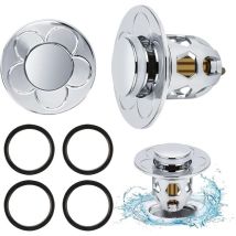 Rnemitery - 2 Pièces Bonde De Lavabo Universel Pop Up 34-40mm,bonde De Lavabo Pop-up Avec Filtre Anti-clogging,flitre De Vidange Anti-bloqué,bouchon 