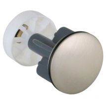 Bouchon de rechange universel pour bonde d'évacuation avec bouchon pop-up, couleur nickel brossé mat CGS T007L.40 Nickel brossé