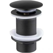 Bouchon de vidange Premium Noir Mat Bouchon de lavabo Bouchon de vidange Clickwaste Verrouillable