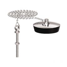Bouchon d'évier 35x40 plaque inox à chainette avec borne Watts 4642060