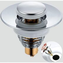 Bouchon Lavabo, Bonde de Lavabo Pop-Up, Universel Filtre de Vidange Anti-Bloqué de Lavabo en Acier Inoxydable, pour 32-38mm Trou Vidange Lavabo