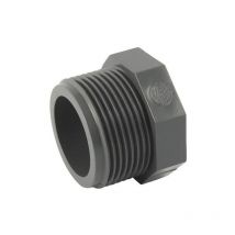Bouchon mâle pvc pression 12x17 (3/8').