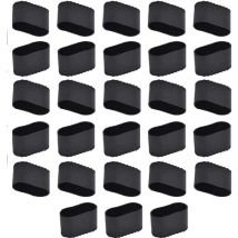 Bouchon Pied De Chaise 28 PièCes Embout De Chaise Rectangulaire Embout De Chaise Oval Protection Protege Pied De Chaise Table Patin Silicone Chaise