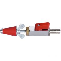 Bouchon pour verificateur gaz 3/4" - 1 1/4" avec robinet et douille 28 - 42 mm conique