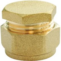 Bouchon laiton bague laiton à compression - Tube cuivre Ø14