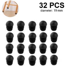 Bouchons de tuyau 32 pièces, embout rond, tuyau, bouchons lamellaires à tête sphérique, cache-tuyau en plastique, bouchons de tuyau ronds, capuchons