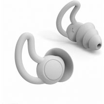 Ahlsen Bouchons d'oreille réutilisables en silicone haute fidélité pour dormir (réduction de 40 dB), natation, étude, concerts, suppression du bruit