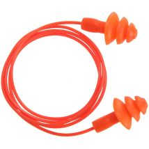 Portwest - Lot de 50 paires de bouchons d'oreilles tpr avec cordon réutilisable Orange