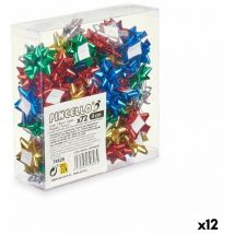 Pincello - Noeuds en pvc multicolore brillant 4 cm (12 unités)
