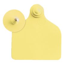 Boucles de marquage Ukal flex maxi+bouton nue jaune x20