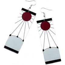 Boucles d'oreilles Tanjiro Boucles d'oreilles Hanafuda de Kamado Tanjiro pour cosplay