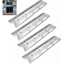 Rnemitery - Set of Four 16 Inch Replacement Heat Shields for Ultar, Blooma, Outback, Kenmore, Master Forge, Perfect Flame, Stainless Steel Flame