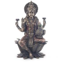 Origen - Signes Grimalt Figure de figurines de Bouddha Lakshmi assis Buddhas Gray 16x19x31cm 11178