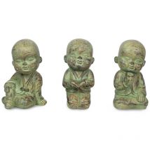 Signes Grimalt Figure de figurines de Bouddha Small Bouddha Set 3 unités Raw 10x11x20cm 11853